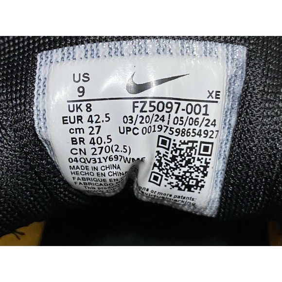Nike Air Zoom Pegasus 41 Pittsburgh Steelers Running Shoes FZ5097-001 Size 9 main image 4